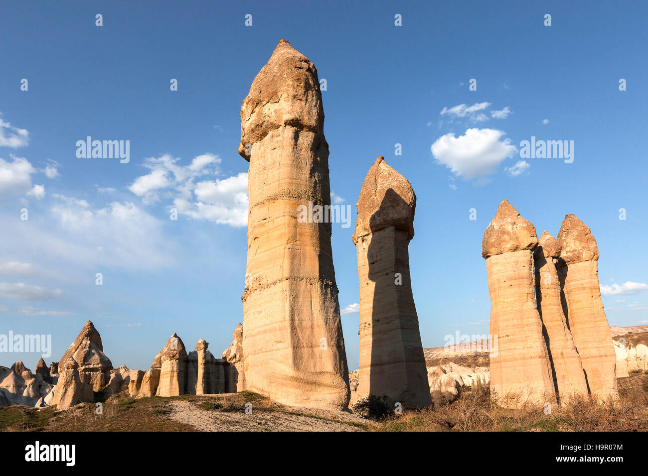 Rock formations in Cappadocia, Turkey Stock Photo