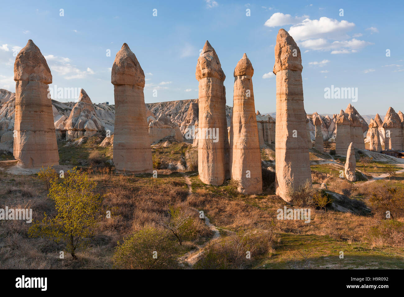 Rock formations in Cappadocia, Turkey. Stock Photo