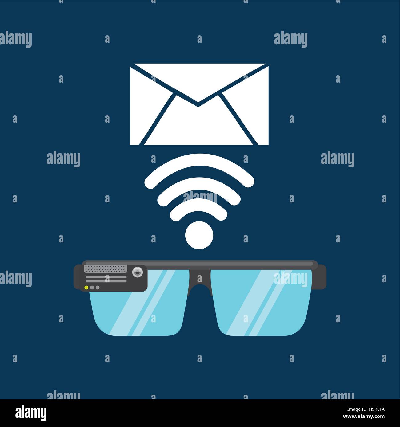 Email Technology Vector glasses technology email application media vector illustration eps 10 ...