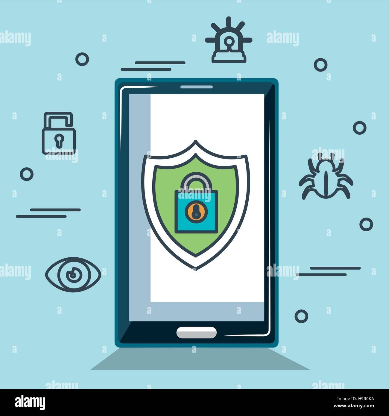 security system technology icon vector illustration eps 10 Stock Vector ...