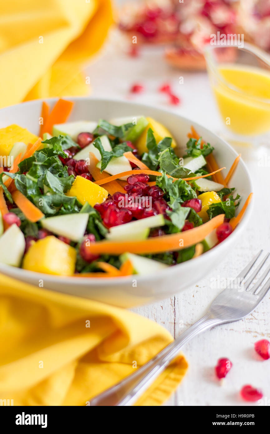 Healthy Kale Salad Stock Photo Alamy