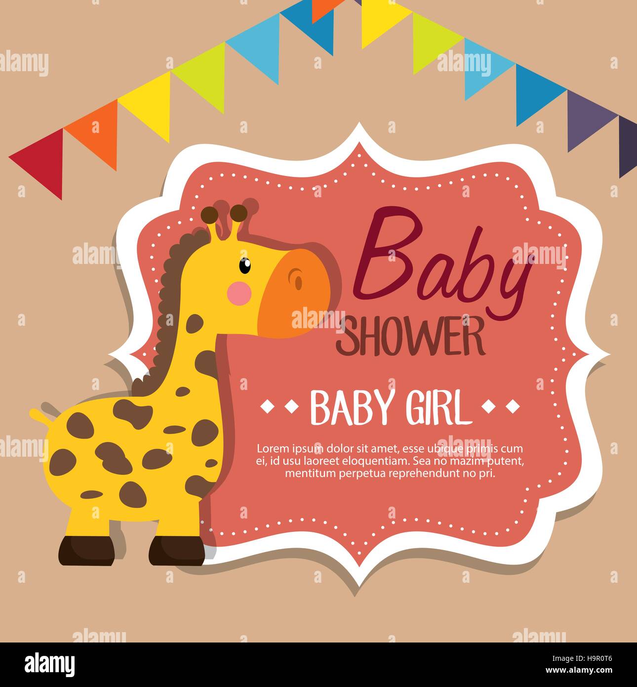 baby shower invitation card vector illustration design Stock Vector ...