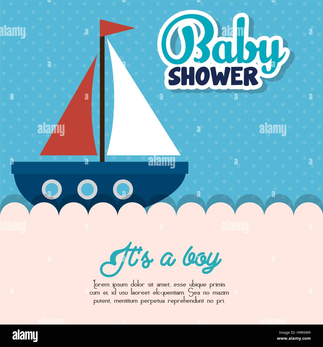 baby shower invitation card vector illustration design Stock Vector ...