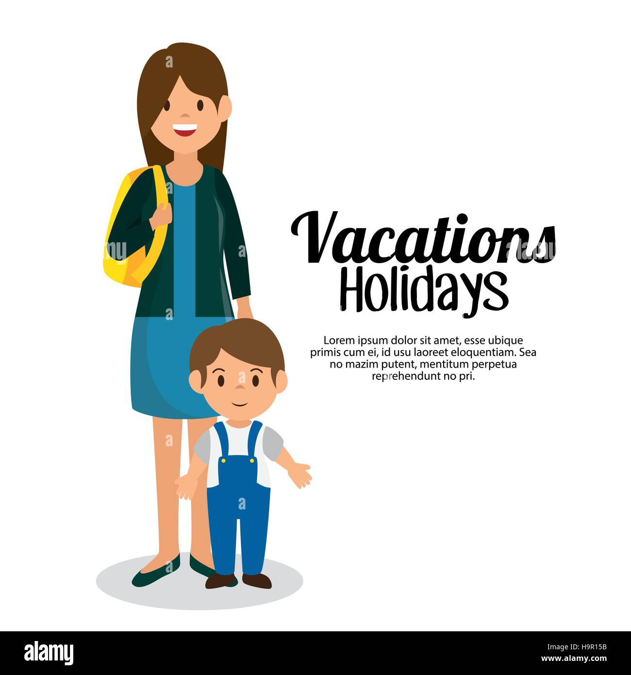 summer vacations holiday poster vector illustration design Stock Vector ...