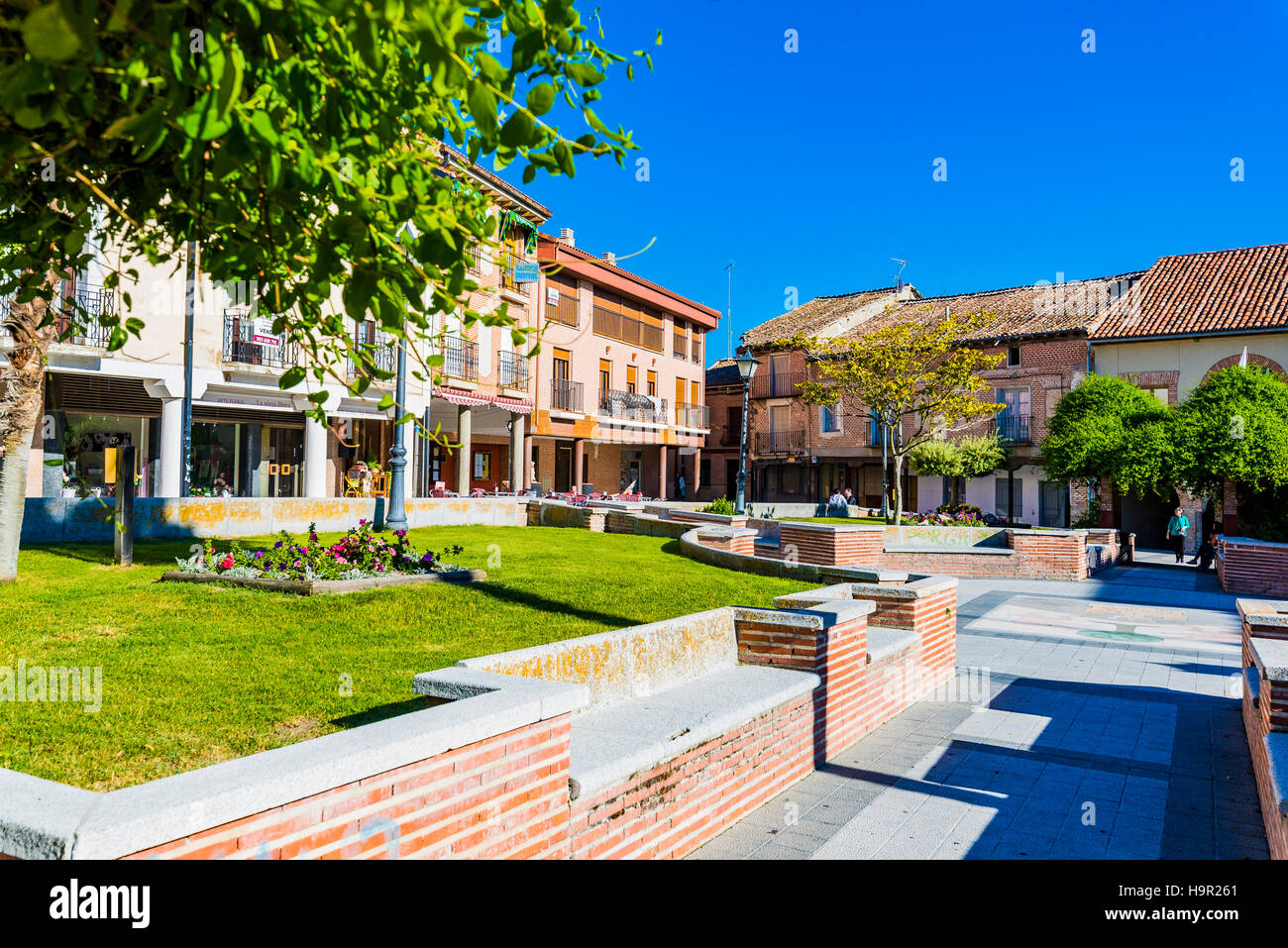 Plaza Mayor. Olmedo, Valladolid, Castilla y León, Spain, Europe Stock Photo