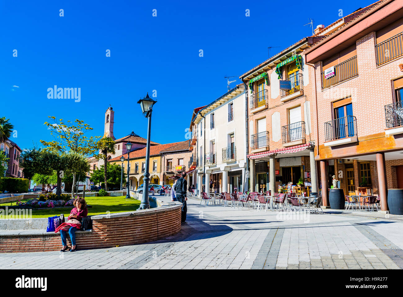 Plaza Mayor. Olmedo, Valladolid, Castilla y León, Spain, Europe Stock Photo