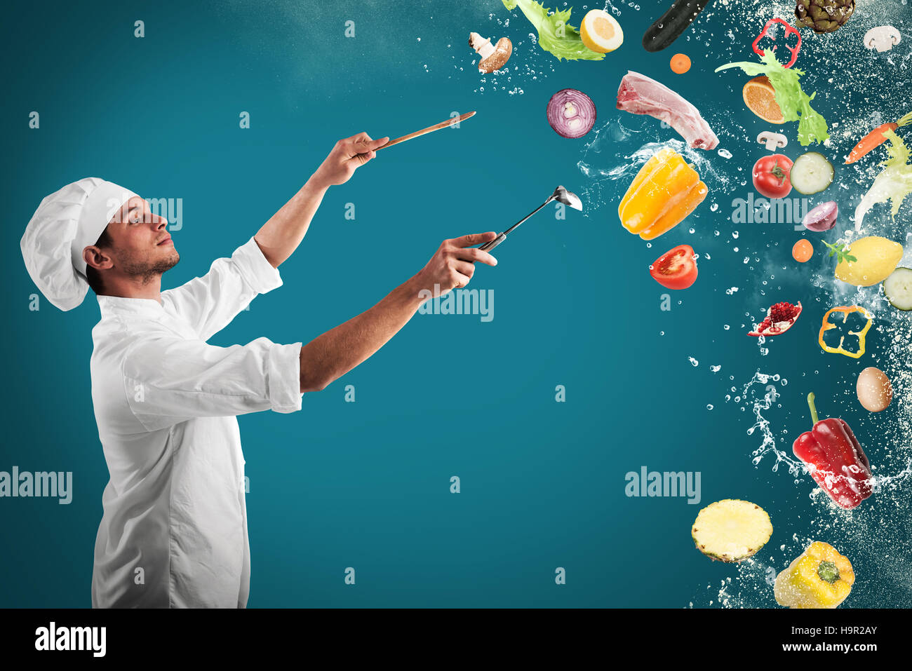 Food musical harmony Stock Photo - Alamy