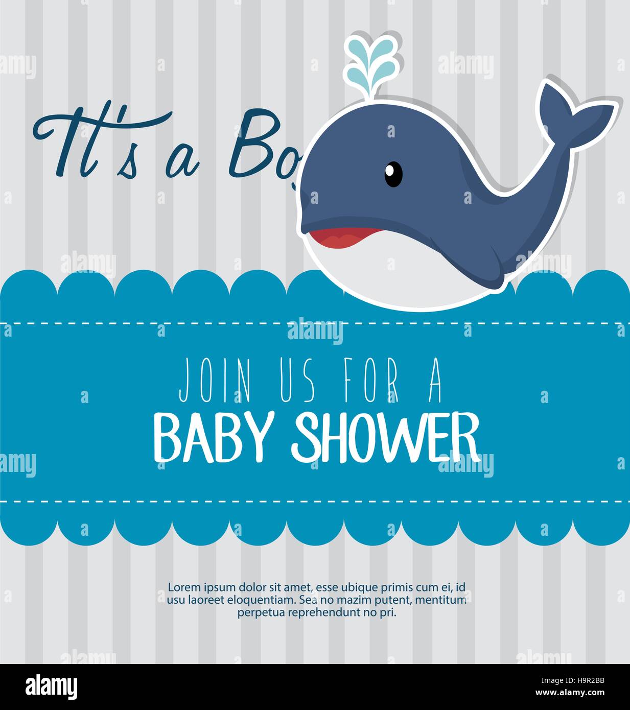 baby shower invitation card vector illustration design Stock Vector ...