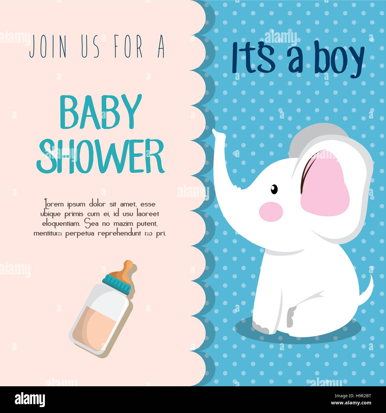 baby shower invitation card vector illustration design Stock Vector ...