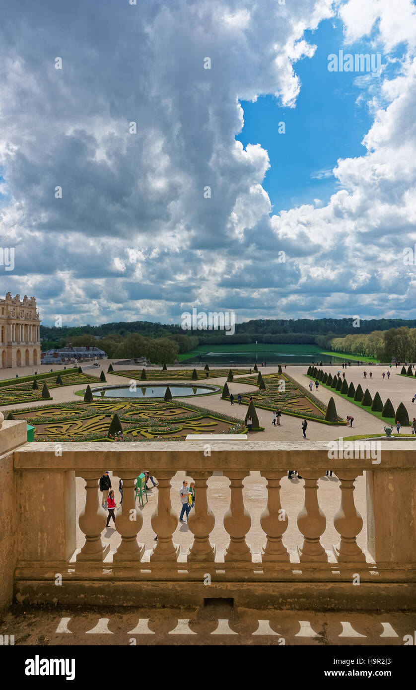 Paris, France - May 5, 2012: View from balcony of Palace of 