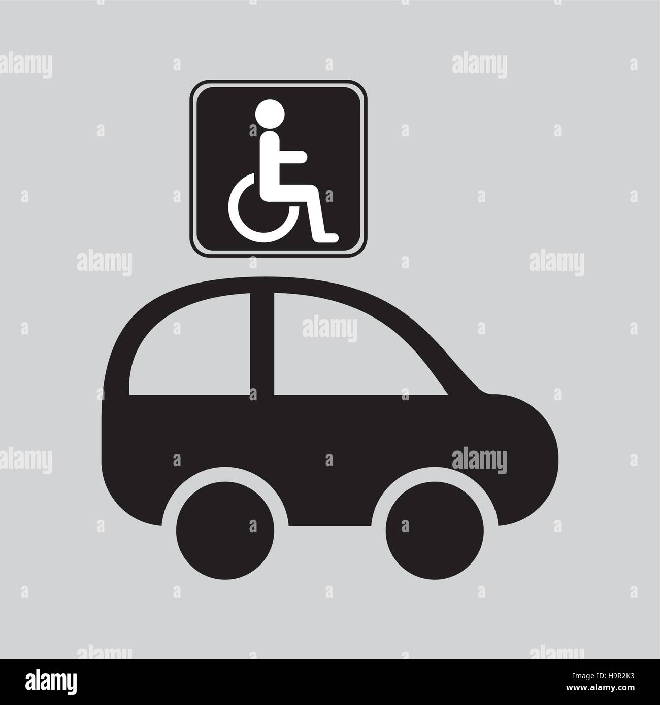 disabled handicap sign graphic vector illustration eps 10 Stock Vector ...
