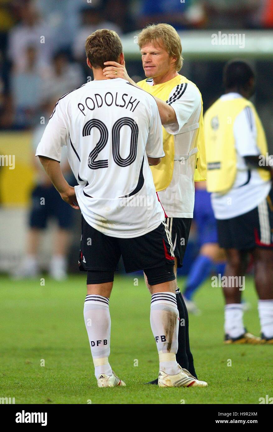 Lukas Podolski Oliver Kahn Germany V Italy World Cup Dortmund Stock Photo Alamy