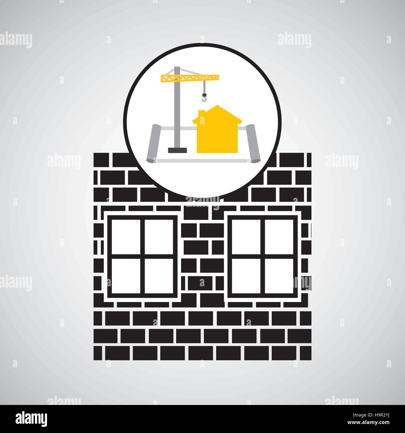 under construction brick graphic vector illustration eps 10 Stock ...