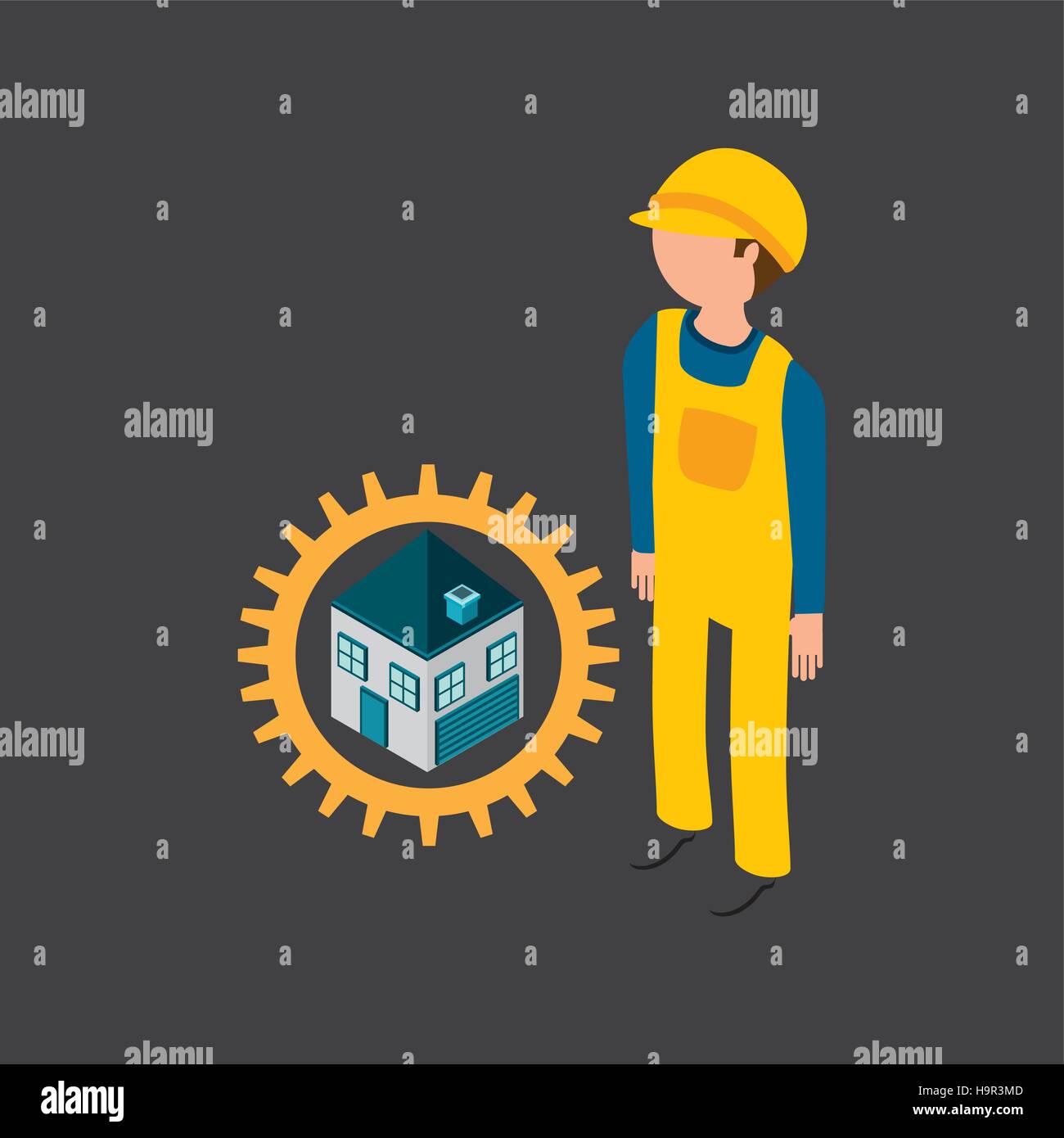 Sketch of building under construction Stock Vector Images - Alamy