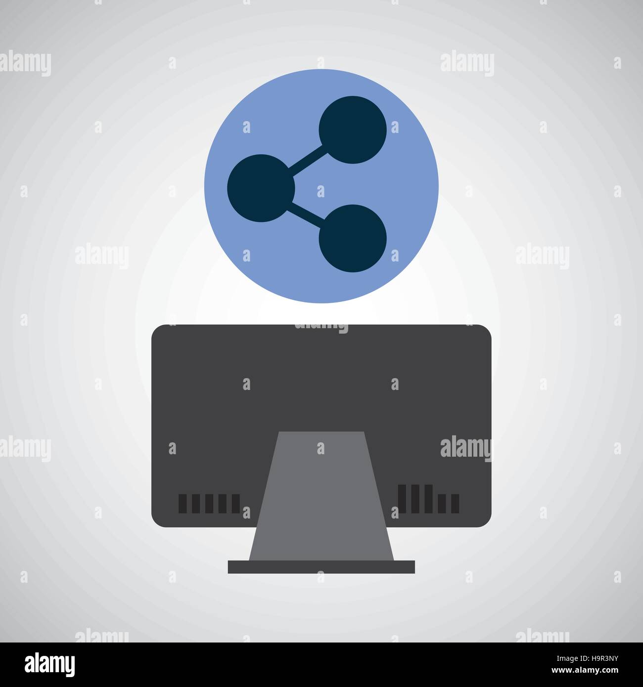 computer device sharing network icon vector illustration eps 10 Stock