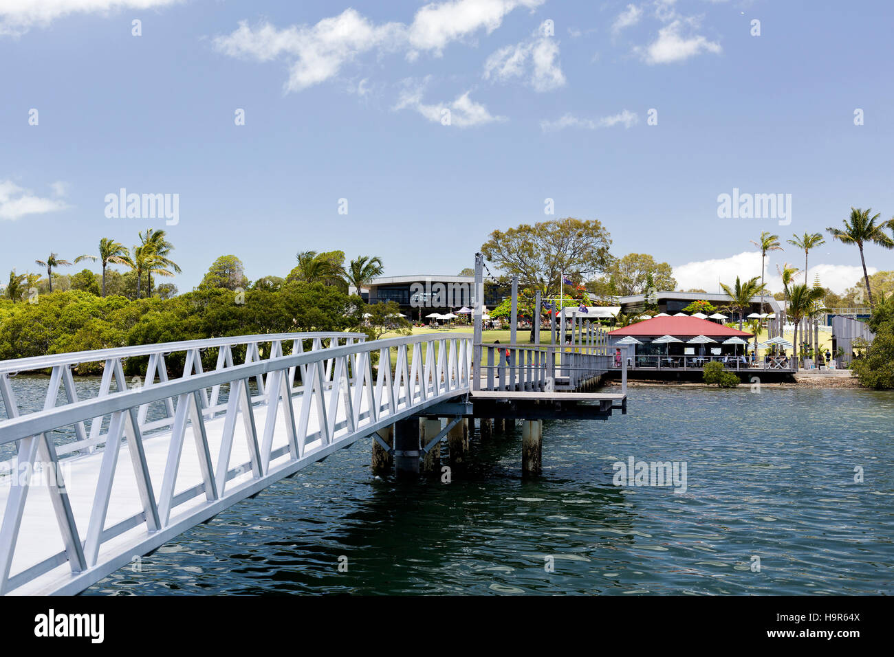 View of the new recreational pier from the floating dock at the