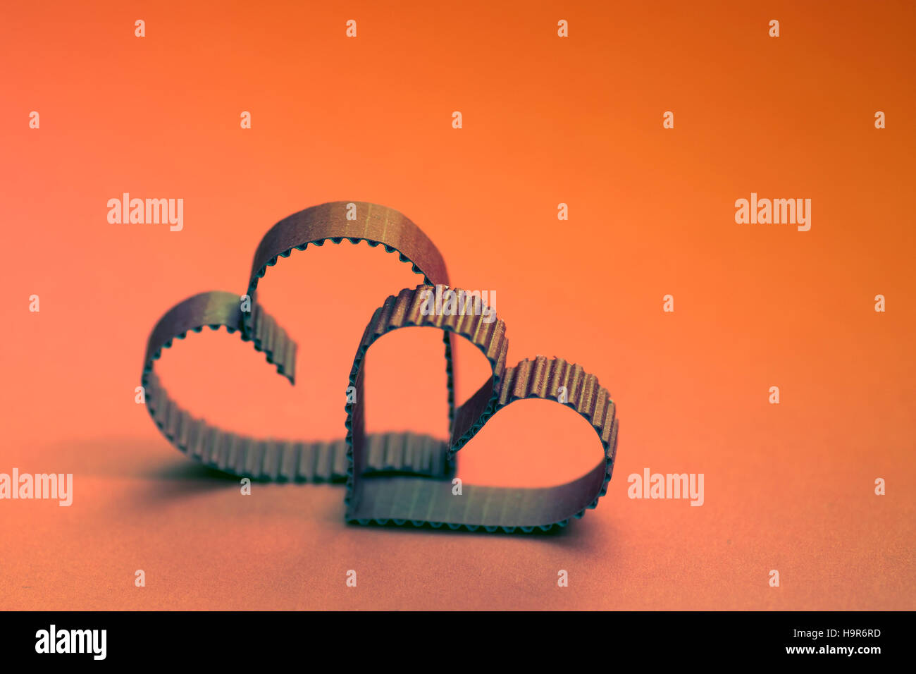 heart shape text happy retro Stock Photo