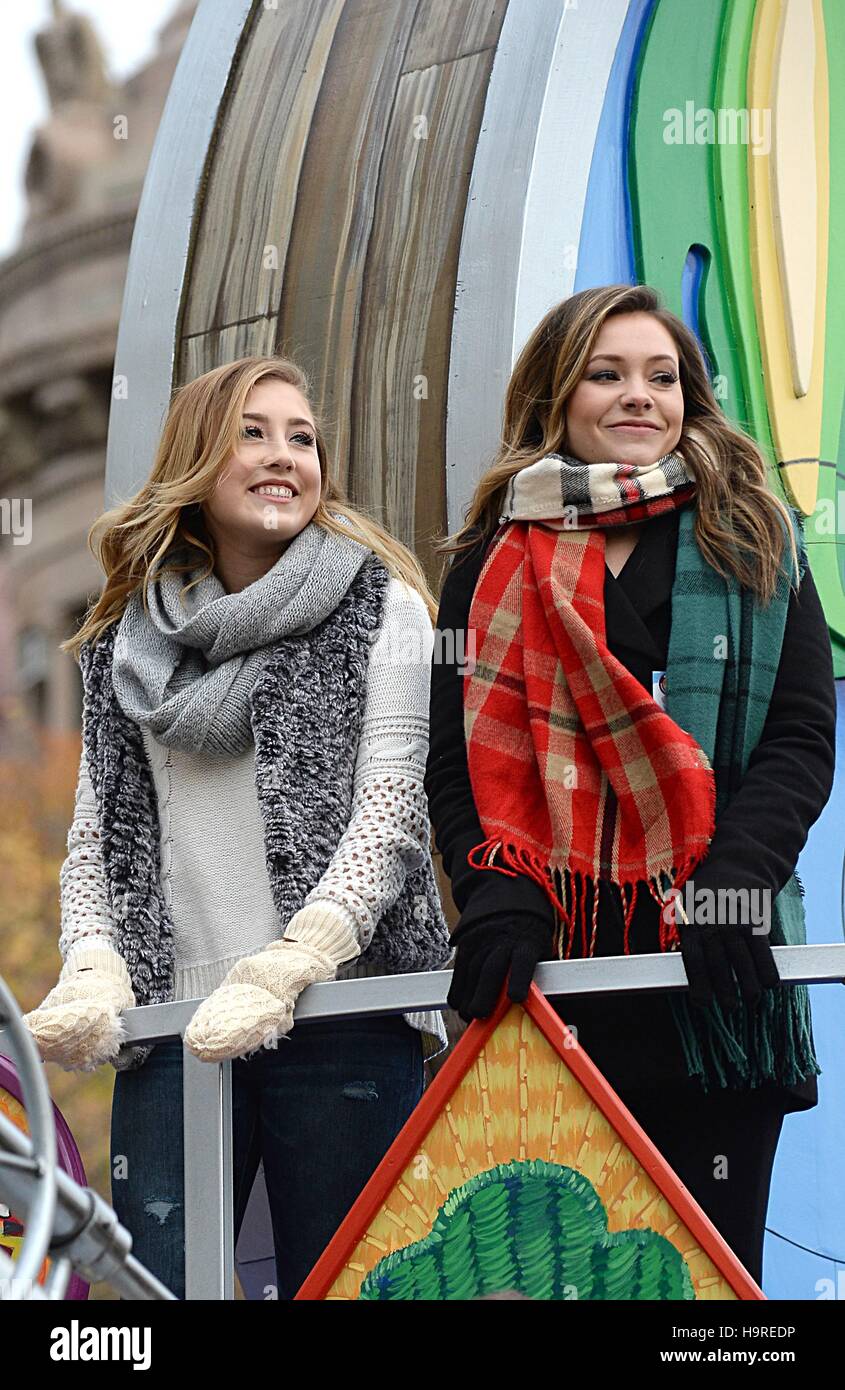 New York, NY, USA. 24th Nov, 2016. Taylor Dye, Maddie Marlow, Maddie ...