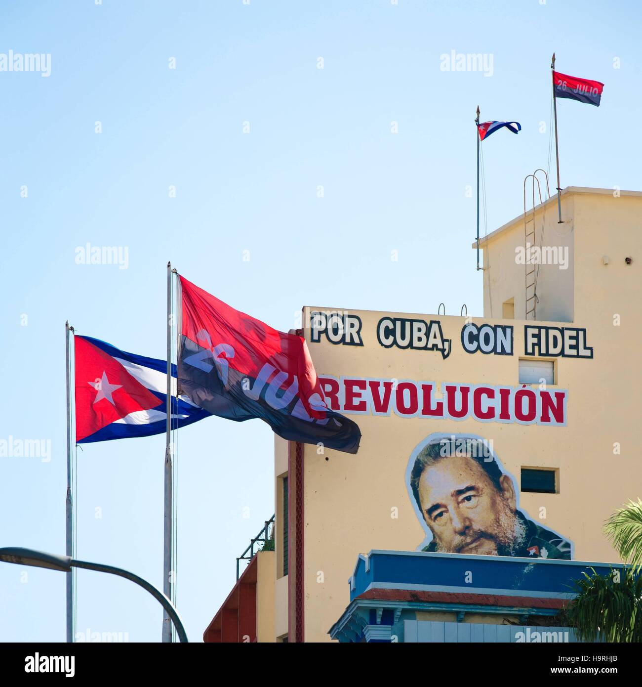 Santiago de Cuba, Revolution Day, Fidel Castro, Propaganda | Verwendung weltweit/picture alliance Stock Photo