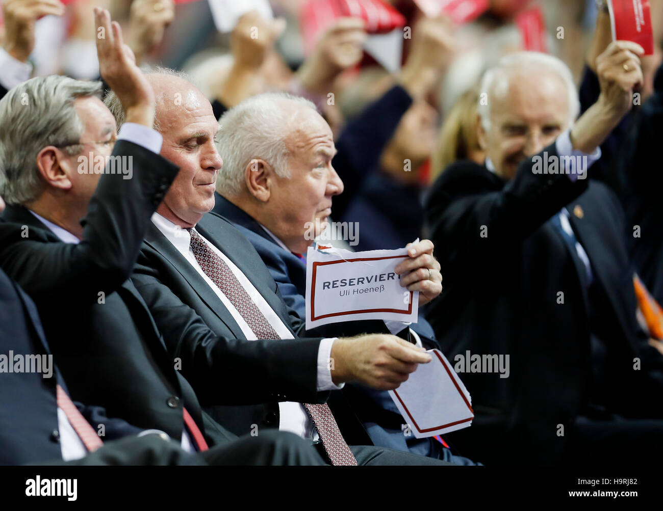 Munich, Germany. 25th Nov, 2016. Uli HOENESS (new president FCB) FC Bayern Munich Annual General Meeting Audi Dome Munich, at november 25, .2016, Season 2016/2017 Credit:  Peter Schatz/Alamy Live News Stock Photo