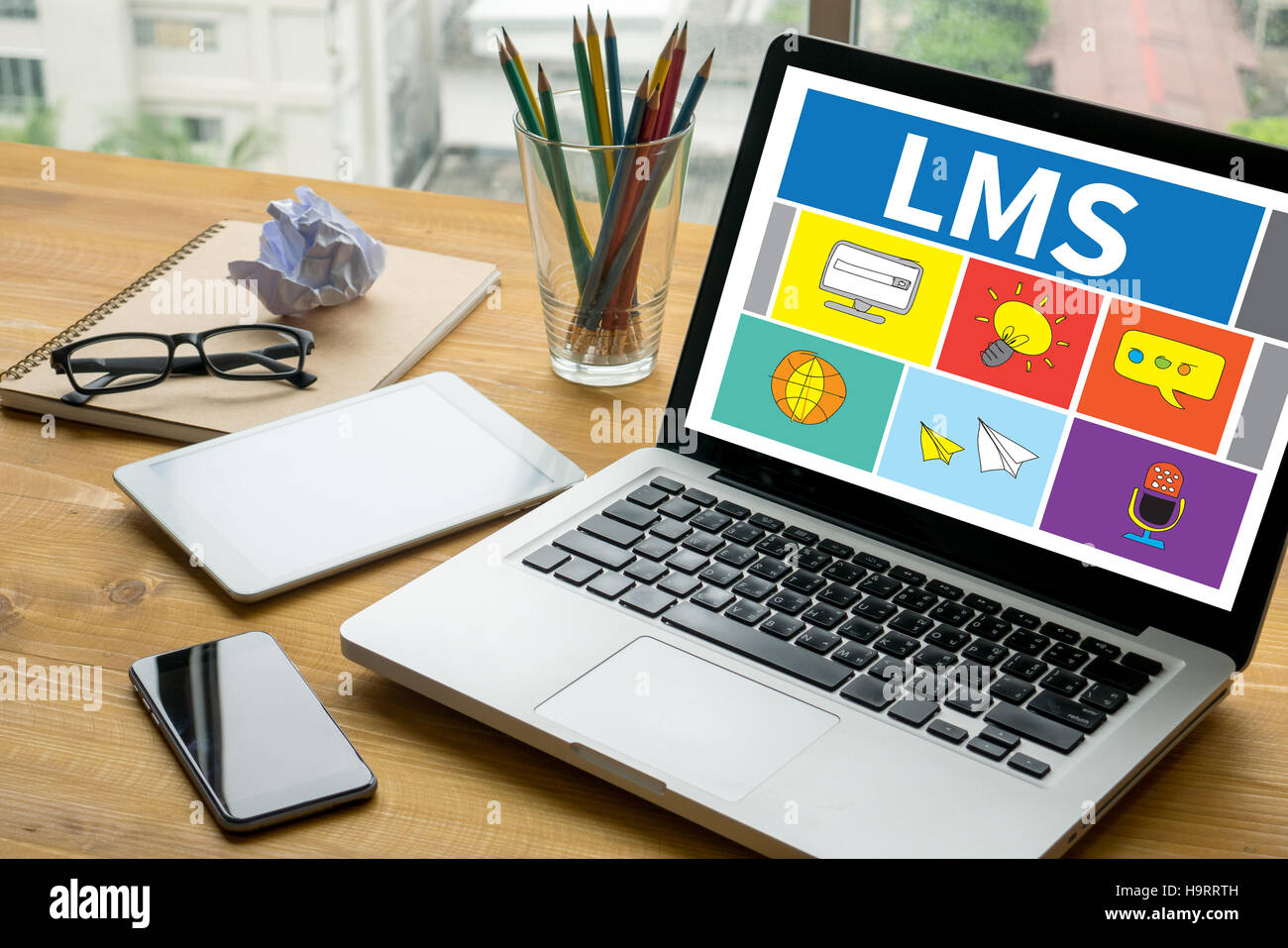 Learning Management System (LMS Stock Photo - Alamy