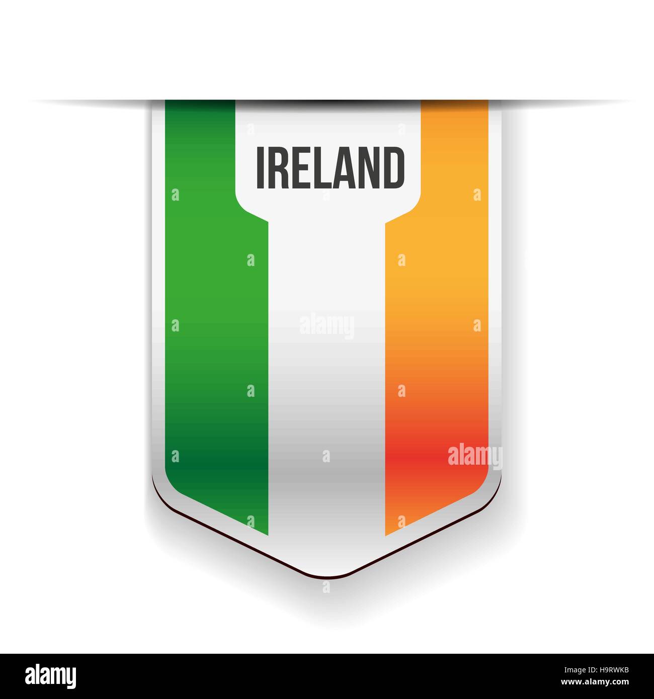 Ireland flag ribbon Stock Vector Image & Art Alamy