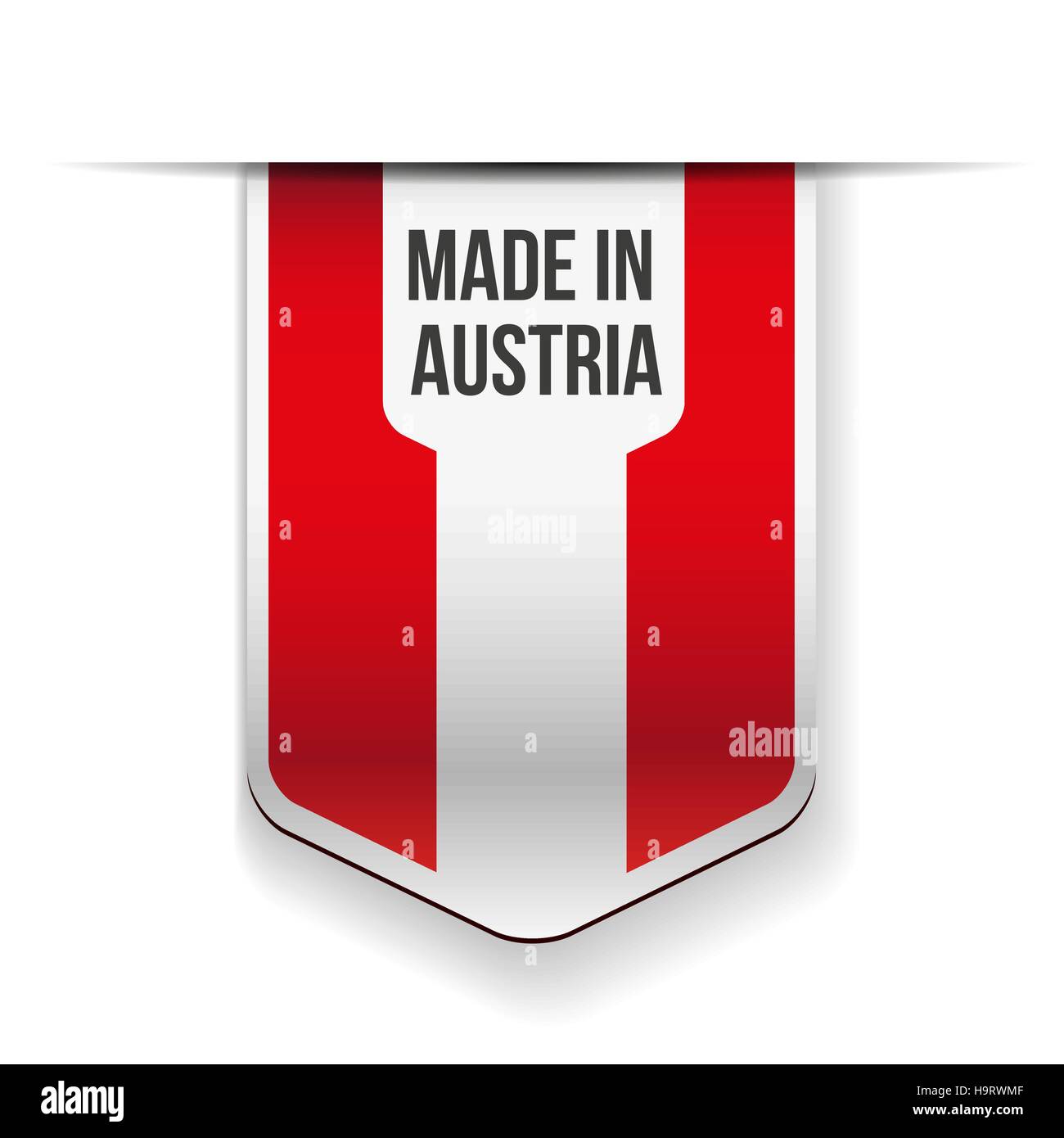 Made in Austria flag ribbon Stock Vector