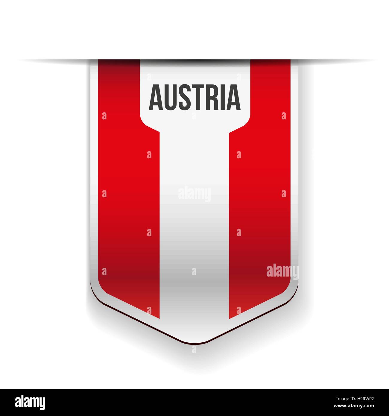 Austria flag ribbon Stock Vector