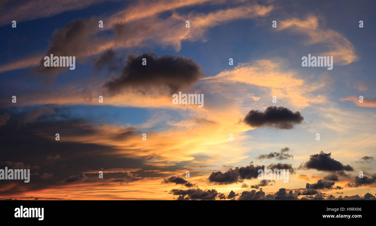 Beautiful sunset sky and clouds Stock Photo - Alamy