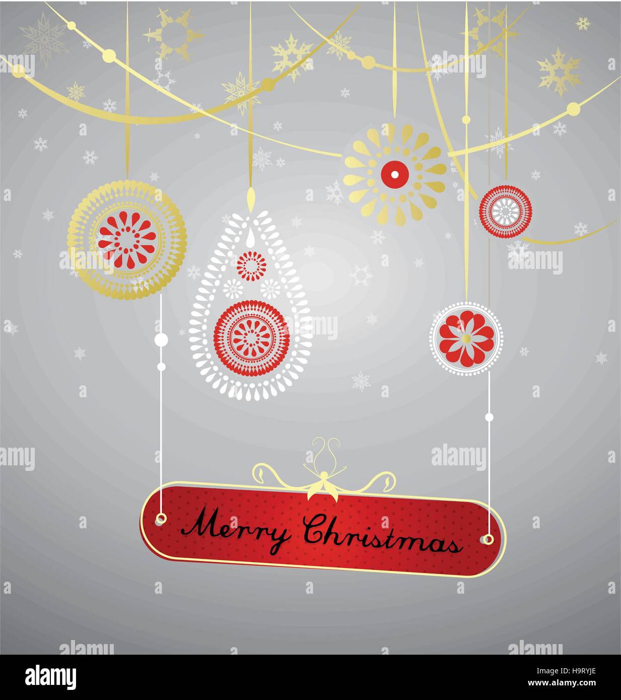 Christmas gifts in golden Stock Vector Images - Alamy