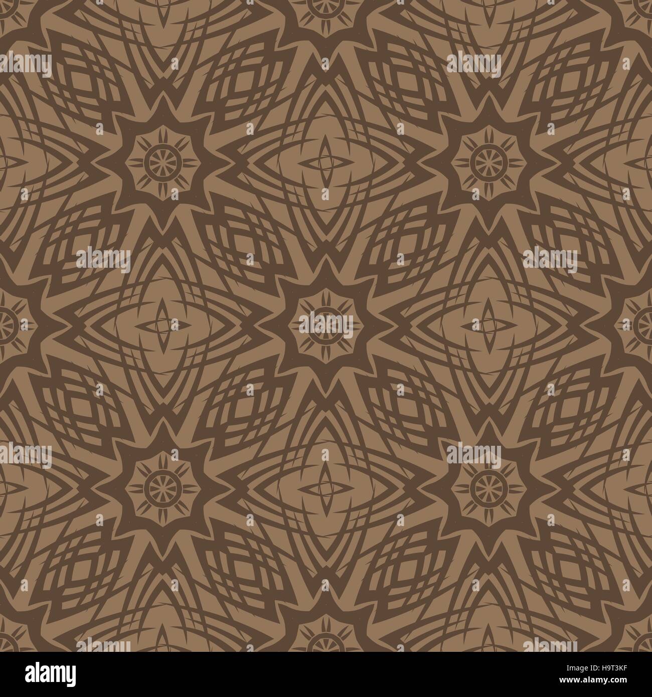 Brown Ornamental Seamless Line Pattern Stock Vector Image & Art - Alamy