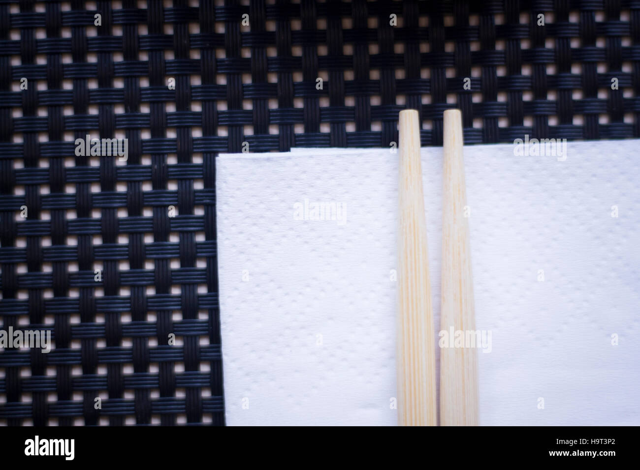 Asian chopsticks in Japanese restaurant to eat sushi and oriental