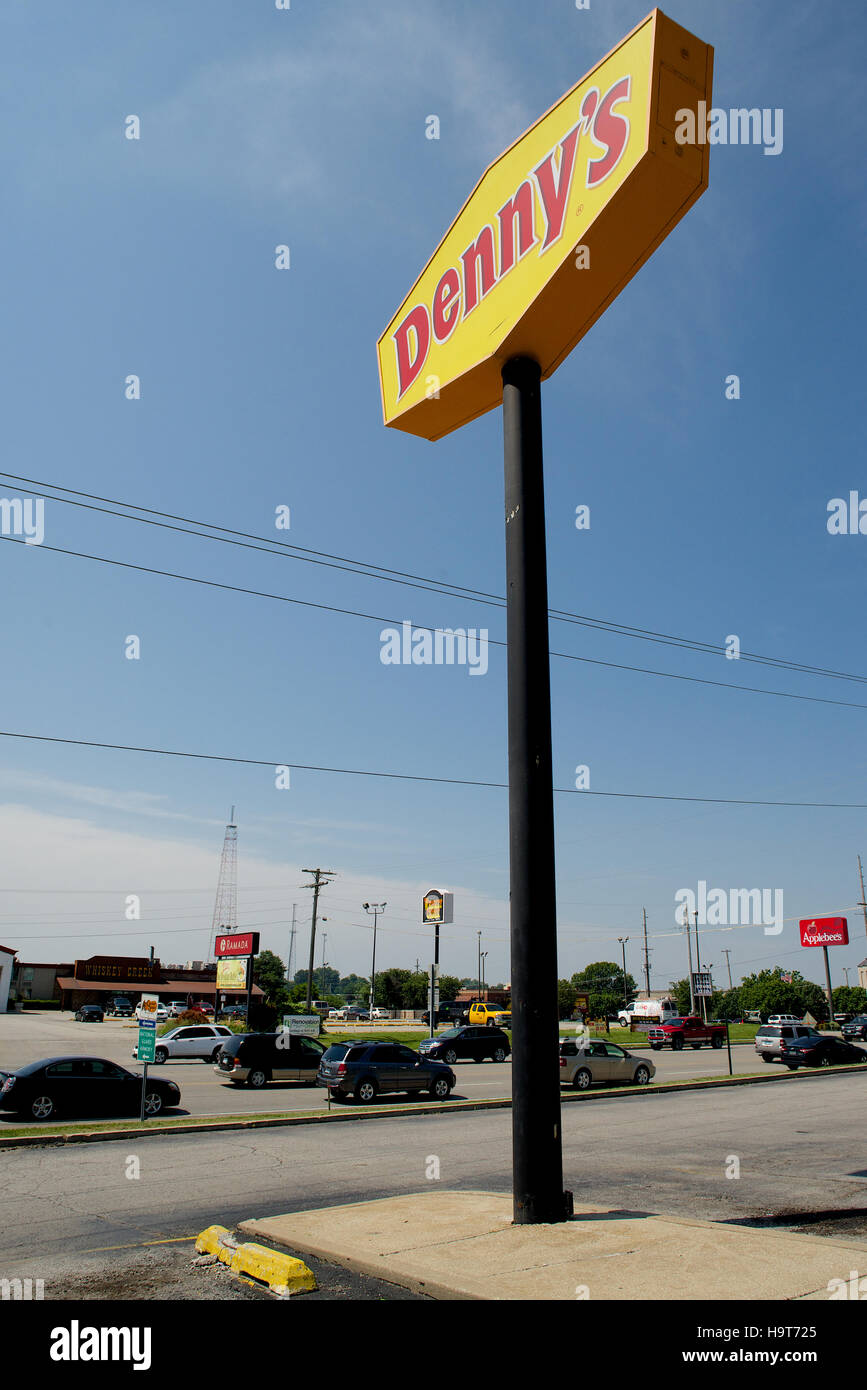 Denny's sign at Frederick Avenue, St. Joseph, Buchanan County, Missouri