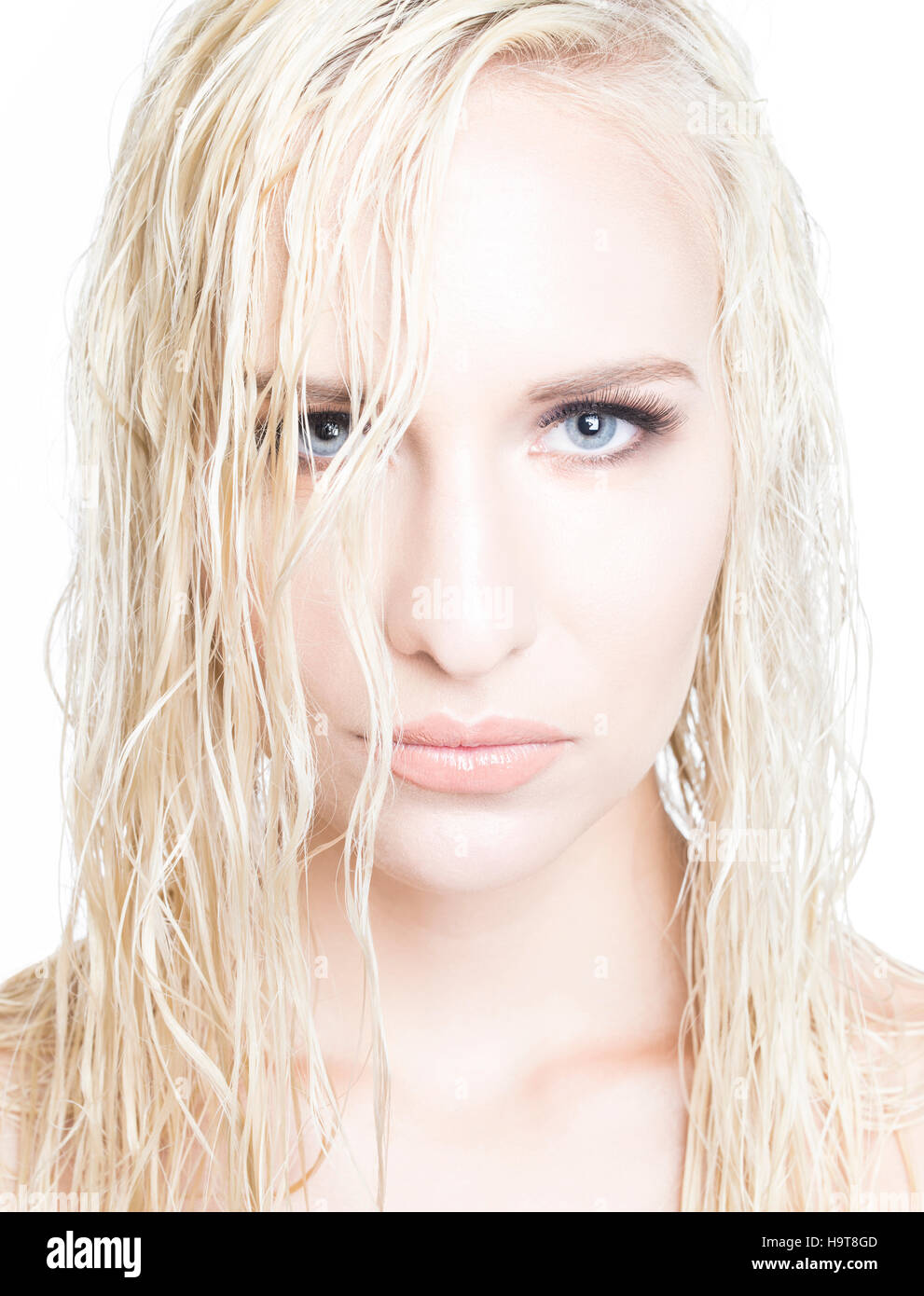 Woman With Platinum Blonde Hair Stock Photo 126538061 Alamy