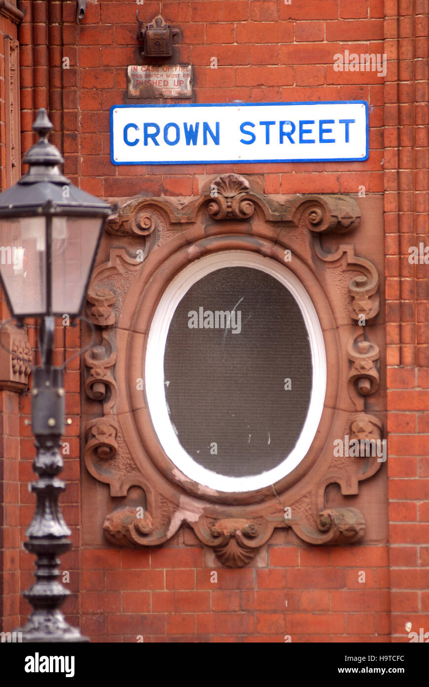 Crown Street sign, Darlington Stock Photo - Alamy