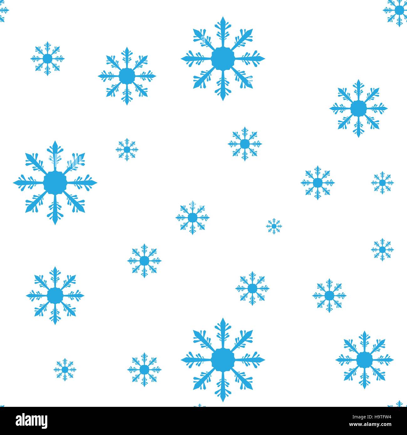 Snowflake christmas and new year seamless pattern vector illustration ...