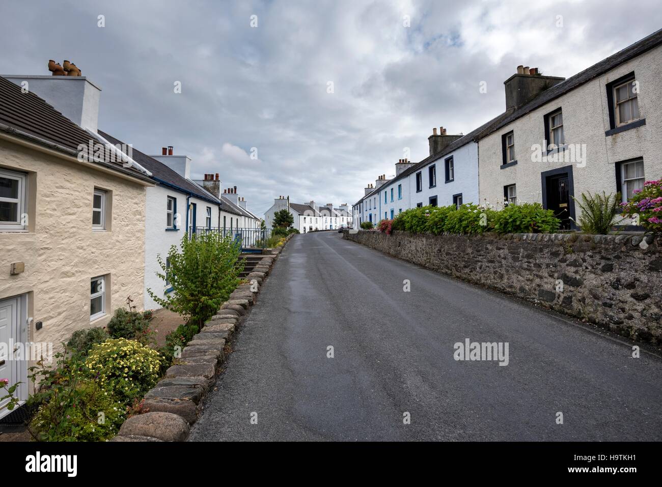 Typical terraced houses, Port Charlotte, Isle of Islay, Inner Hebrides