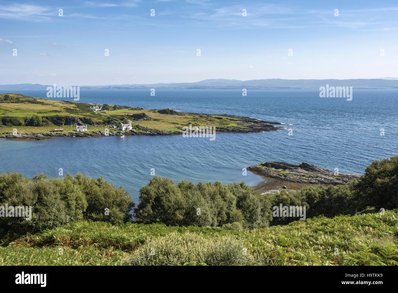 View over the Bay Tarbert, Isle of Jura, Inner Hebrides, Scotland, United Kingdom Stock Photo
