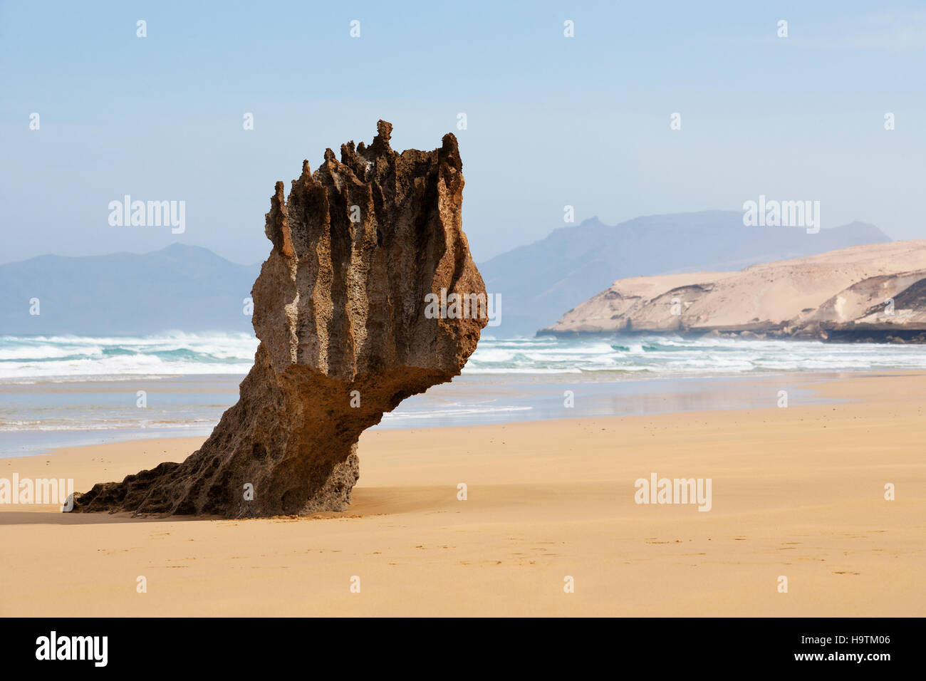Beach of Barlovento, north coast, Jandia, Fuerteventura, Canary Islands, Spain Stock Photo