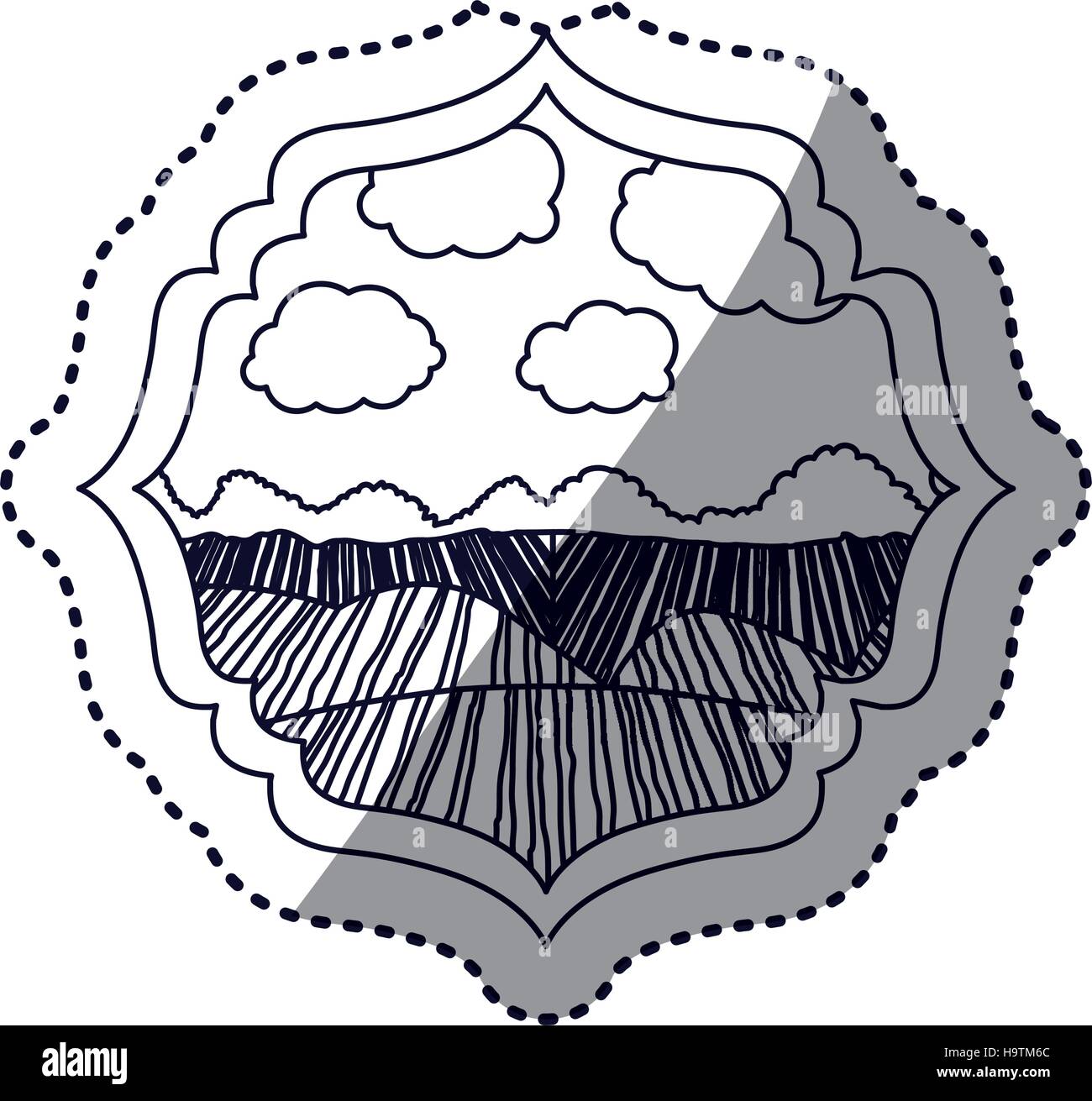 Isolated landscape inside frame design Stock Vector Image & Art - Alamy