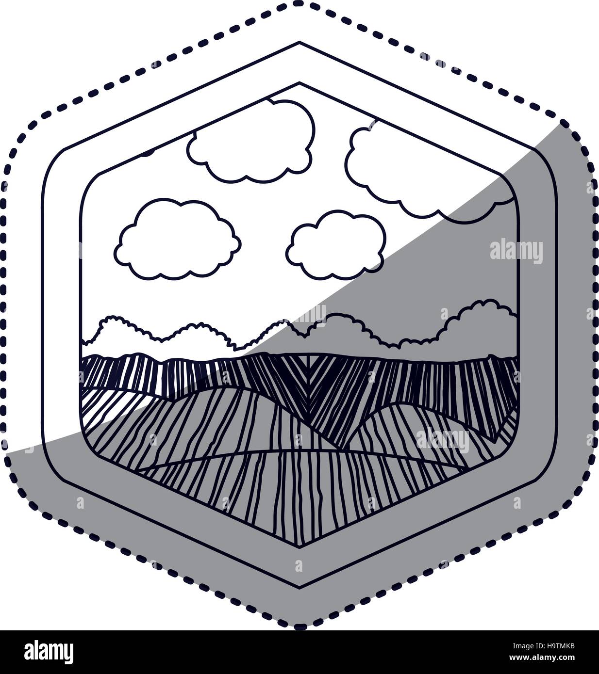 Isolated landscape inside frame design Stock Vector Image & Art - Alamy