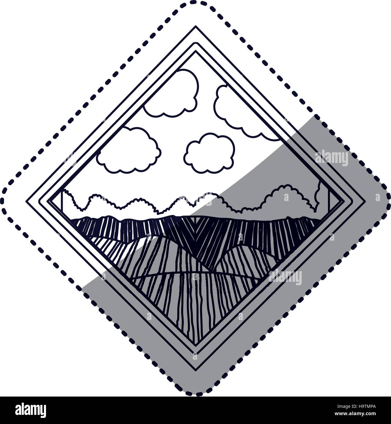 Isolated landscape inside frame design Stock Vector Image & Art - Alamy