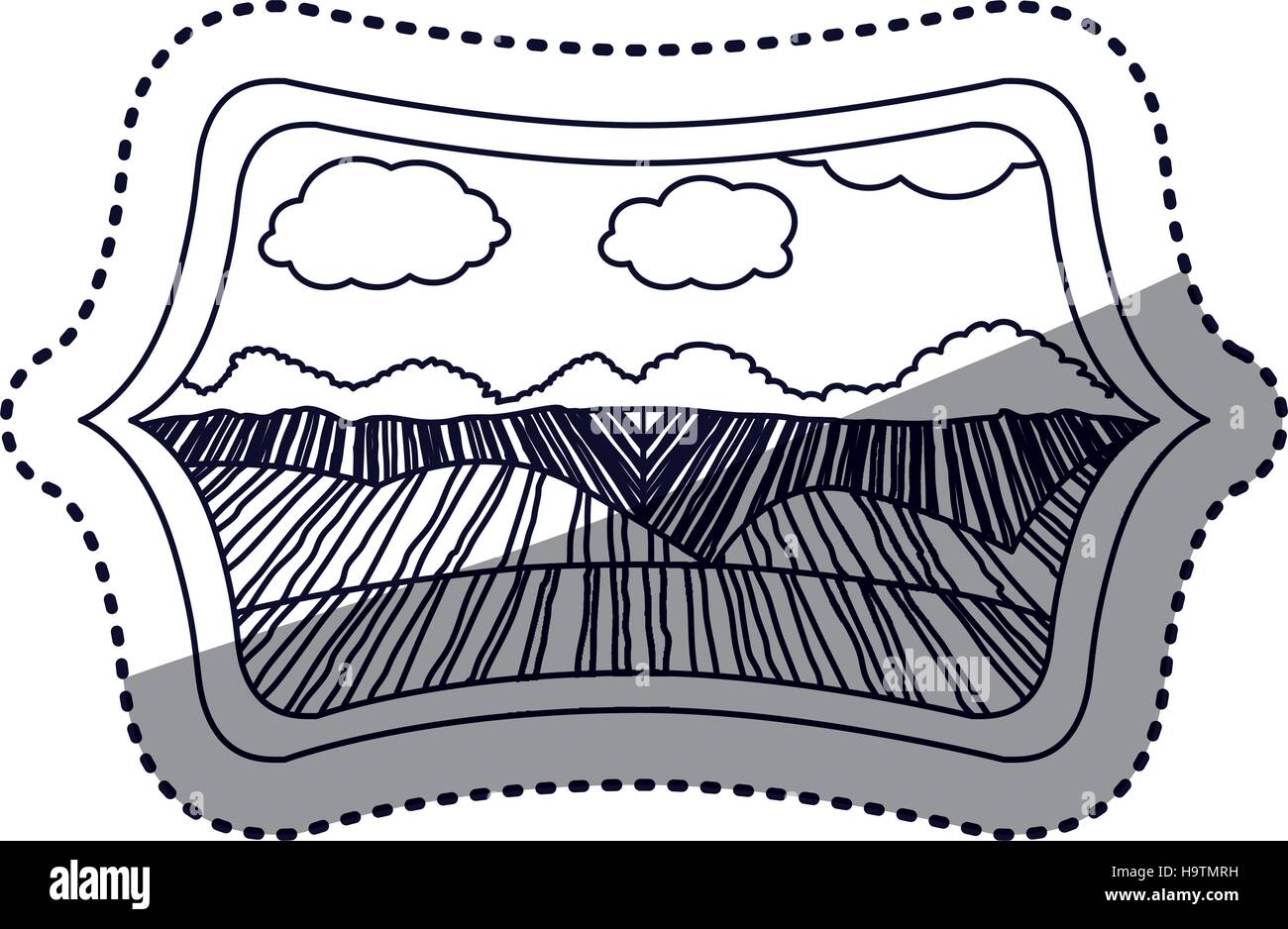 Isolated landscape inside frame design Stock Vector Image & Art - Alamy