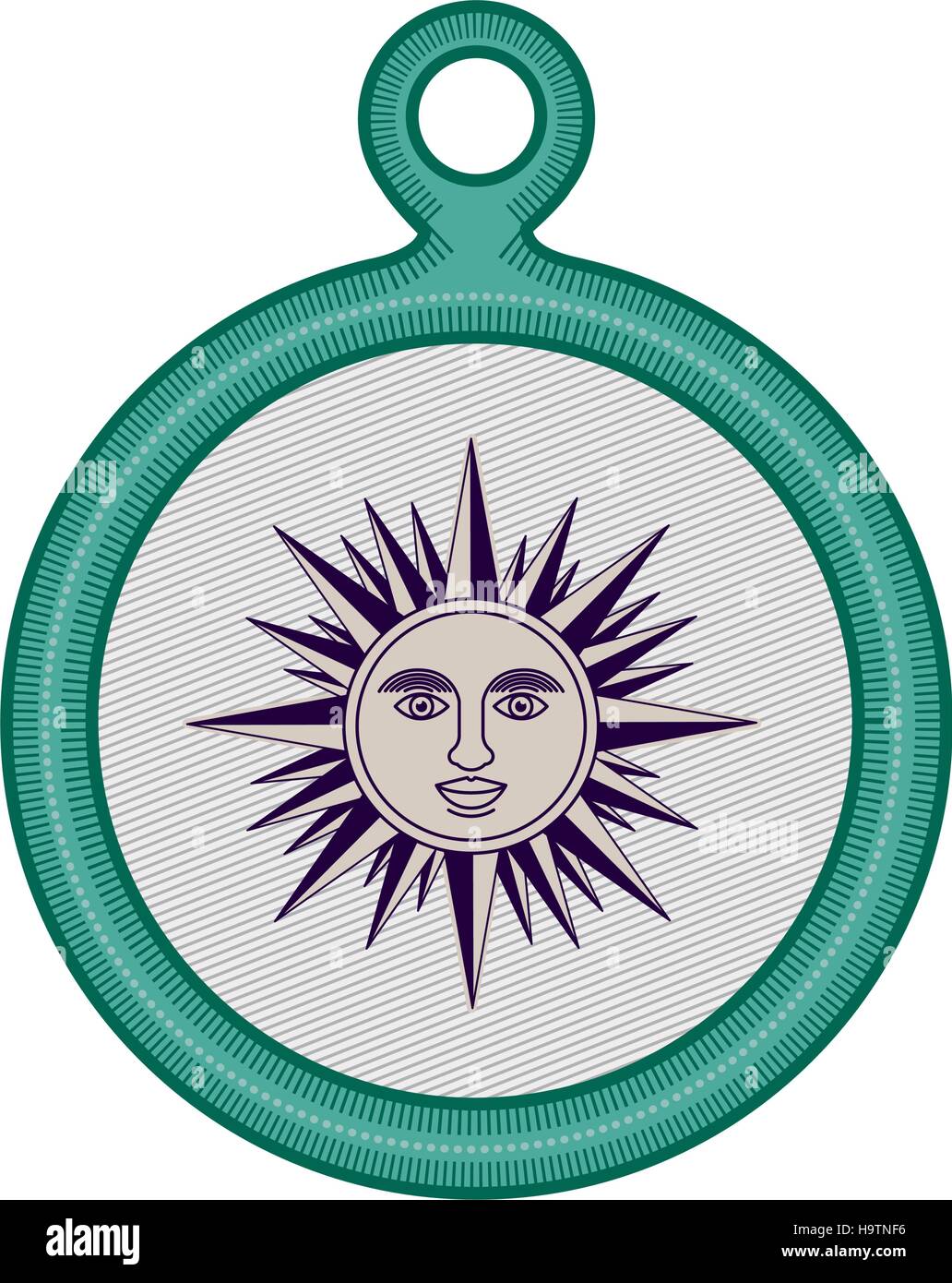 Isolated sun inside compass design Stock Vector Image & Art Alamy