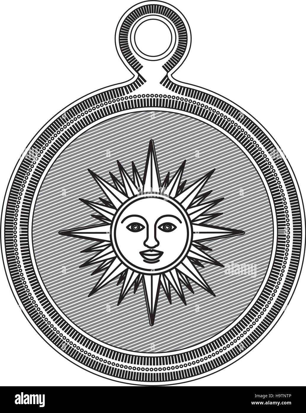 Isolated sun inside compass design Stock Vector Image & Art Alamy