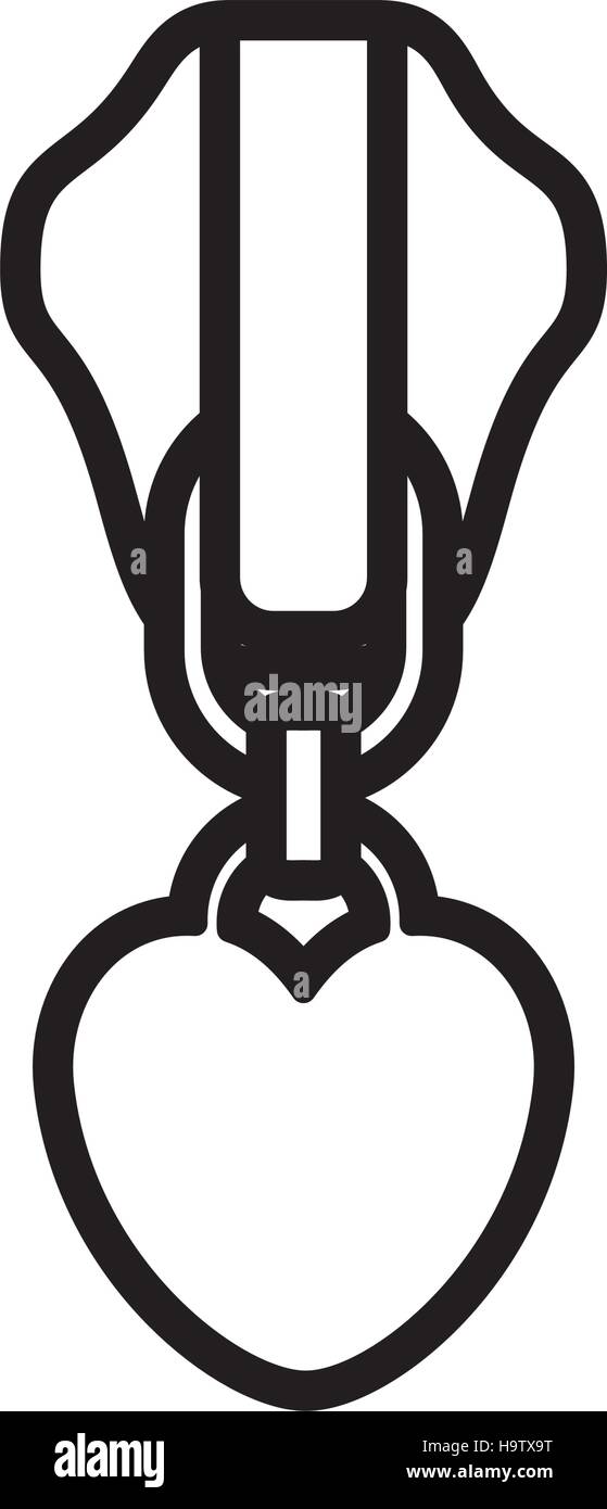 Isolated heart zip design Stock Vector Image & Art - Alamy