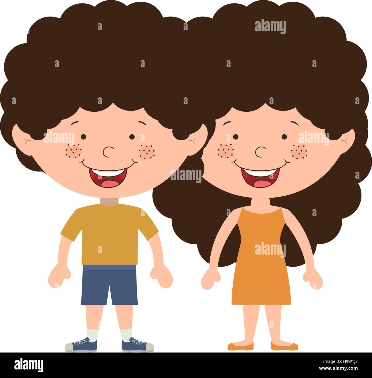 Isolated boy and girl cartoon design Stock Vector Image & Art - Alamy