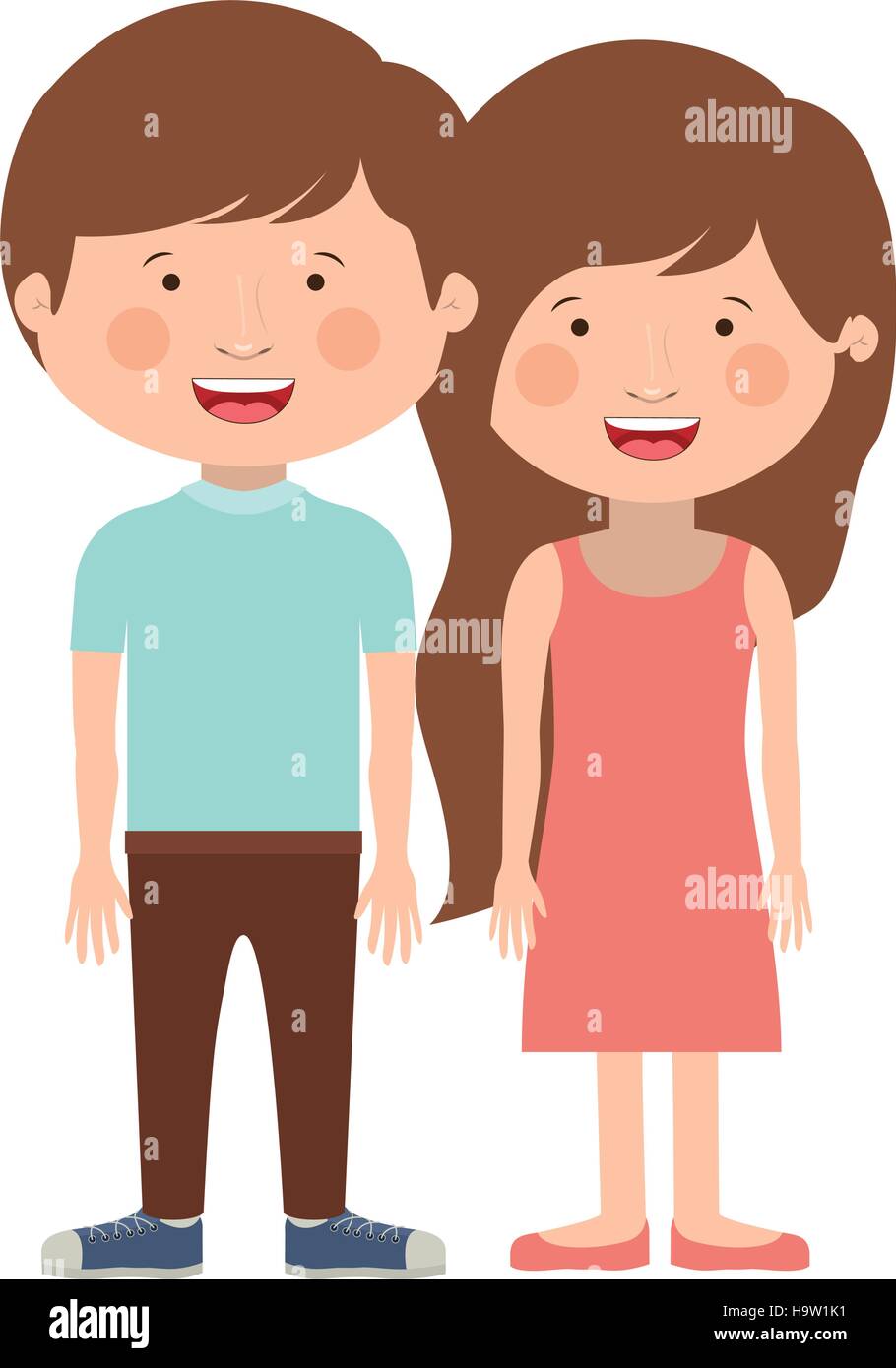Isolated boy and girl cartoon design Stock Vector Image & Art - Alamy