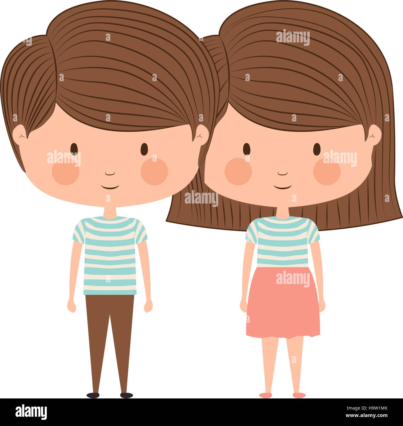 Isolated boy and girl cartoon design Stock Vector Image & Art - Alamy