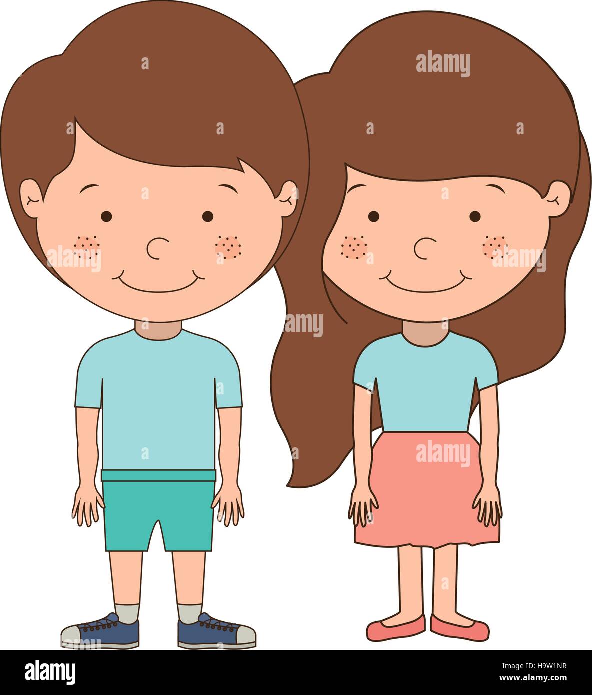 Isolated boy and girl cartoon design Stock Vector Image & Art - Alamy